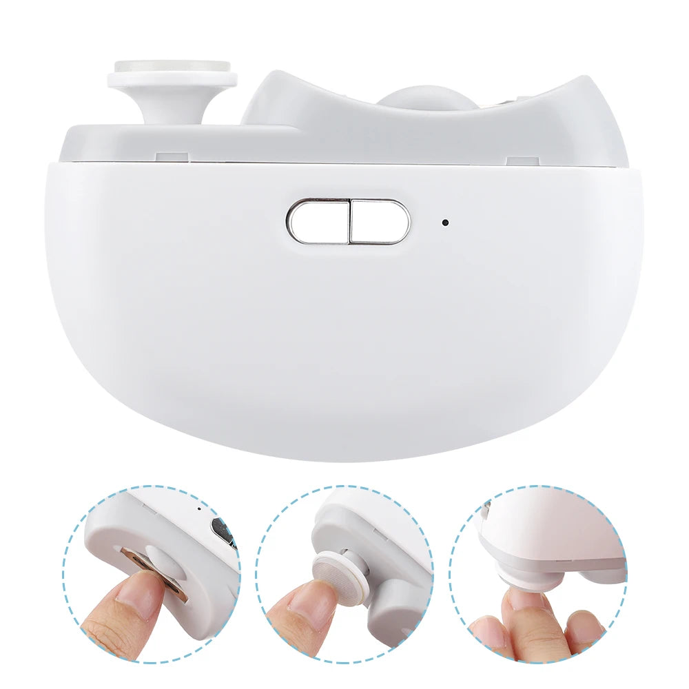3in1 Electric Nail Clipper Automatic Nail Grinder for Children Adult Nail Polishing Trimmer USB Charging Mini Palm Manicure Tool