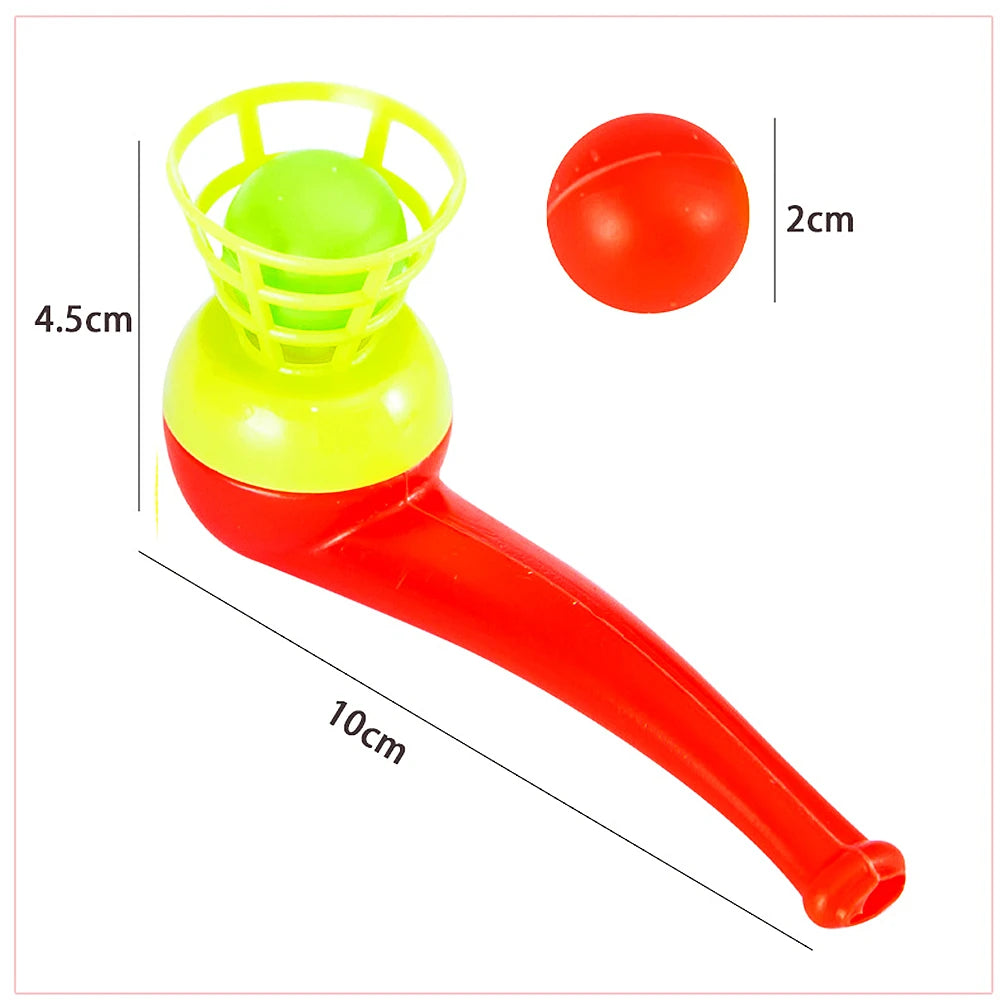 12Pcs Fun Magic Blowing Pipe Floating Ball Game Kids Birthday Party Favors Keepsakes Carnival Christmas Party Prizes Piñatas Toy