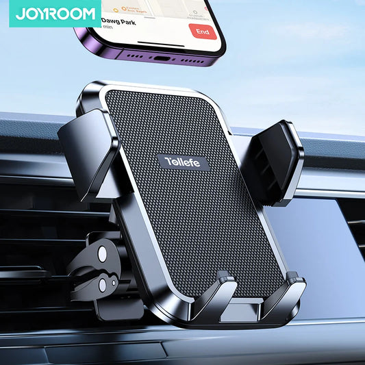 Joyroom Upgraded Car Phone Holder Military-Grade Protection Big Phone And Thick Cases Friendly Hands Free Air Vent Car Mount