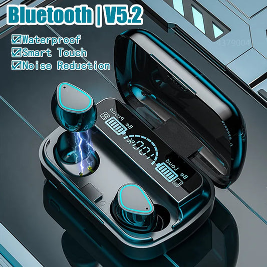 Bluetooth 5.2 Wireless TWS Earphone Smart Touch Call Headset Waterproof Noise Canceling Headphones for All Smartphones
