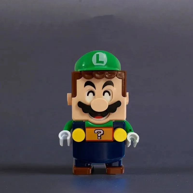 New Super Mario Bros Blocks Luigi Mini Buliding Blocks Action Toy Figures Assembly Toys Dolls Children Birthday Gifts