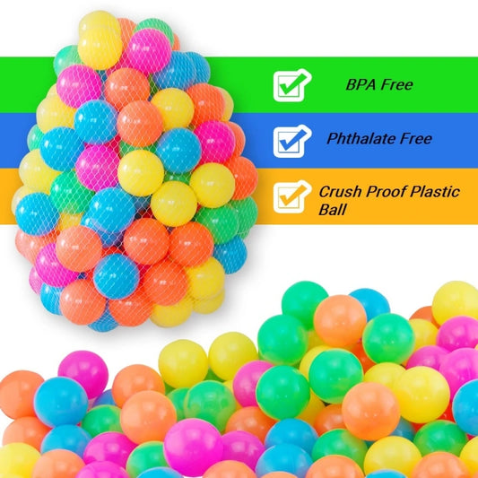 50Pcs Baby Ball Pit Balls for Kids Outdoor Sport Games Baby Playpen Tent Pool Ocean Ball Toy Colorful Plastic Balls for Children