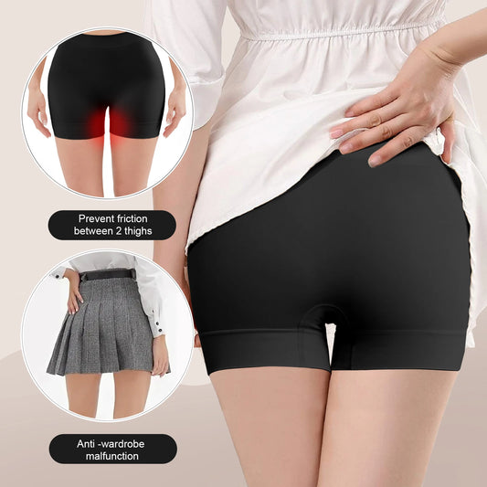 3PCS Safety Pants Under Skirt Women's Shorts Anti Chafing Seamless Shorts Slimming Boxers Underwear Soft Yoga Short Slip Shorts