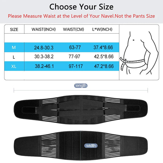 Lower Back Brace with 6 Stays Anti-skid OrthWaist opedic lumbar Support Breathable Support Belt for Gym Pain Relief