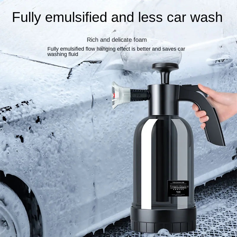 Hand Pump Foam Sprayer with 3 Types of Nozzle Hand Pneumatic Foam Cannon Snow Foam Car Wash Spray Bottle Car Window Cleaning