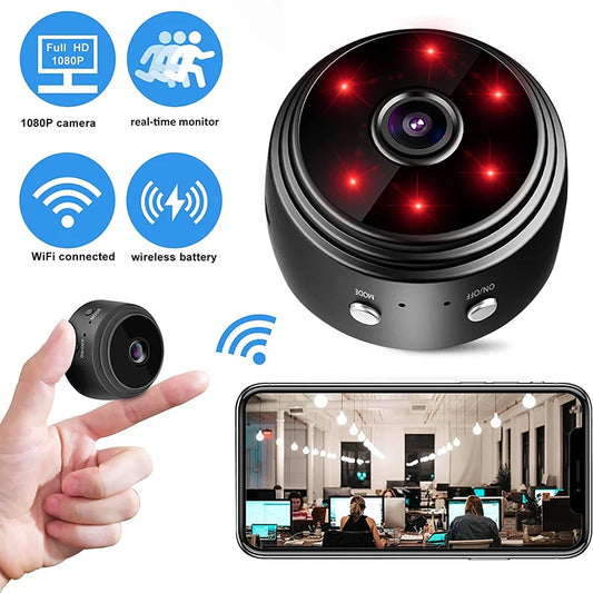 A9 1080p Hd Mini Camera Mini Magnetic Network Camera Black Smart Home Remote Monitor Security Protection Home Accessories
