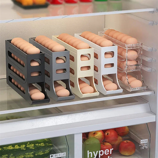 Refrigerator Egg Storage Box Rolling Kitchen
