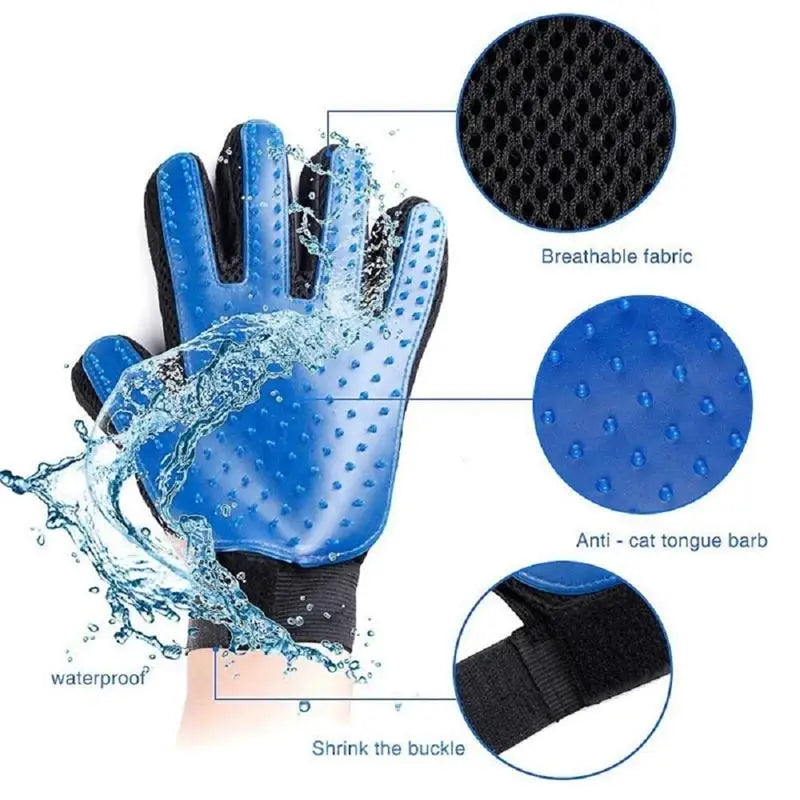 Cat Glove Cat Grooming Glove Pet Brush Glove for Cat Dog Hair Remove Brush Dog Deshedding Cleaning Combs Massage Gloves