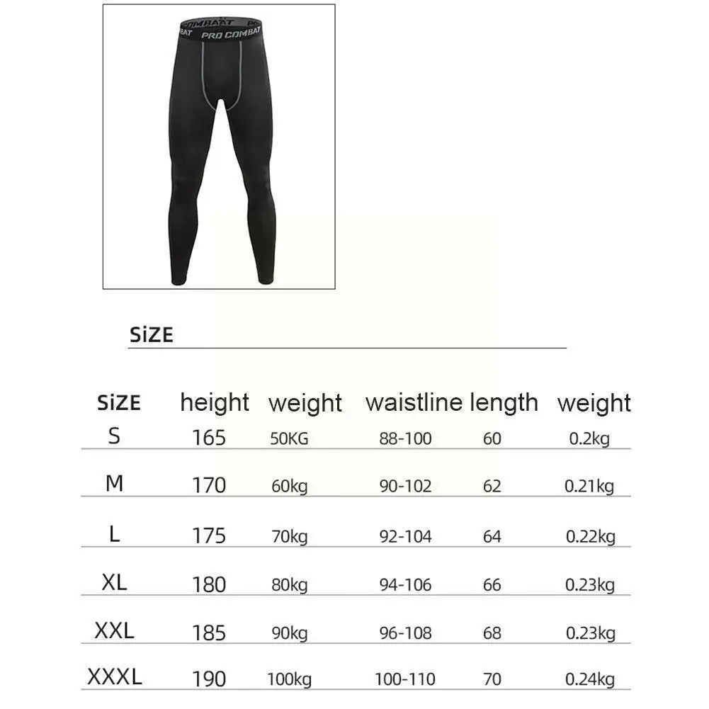 Men Compression Tight Leggings Running Sports Male Workout Bottoms Trousers Jogging Dry Yoga Pants Quick Fitness Training B7h5