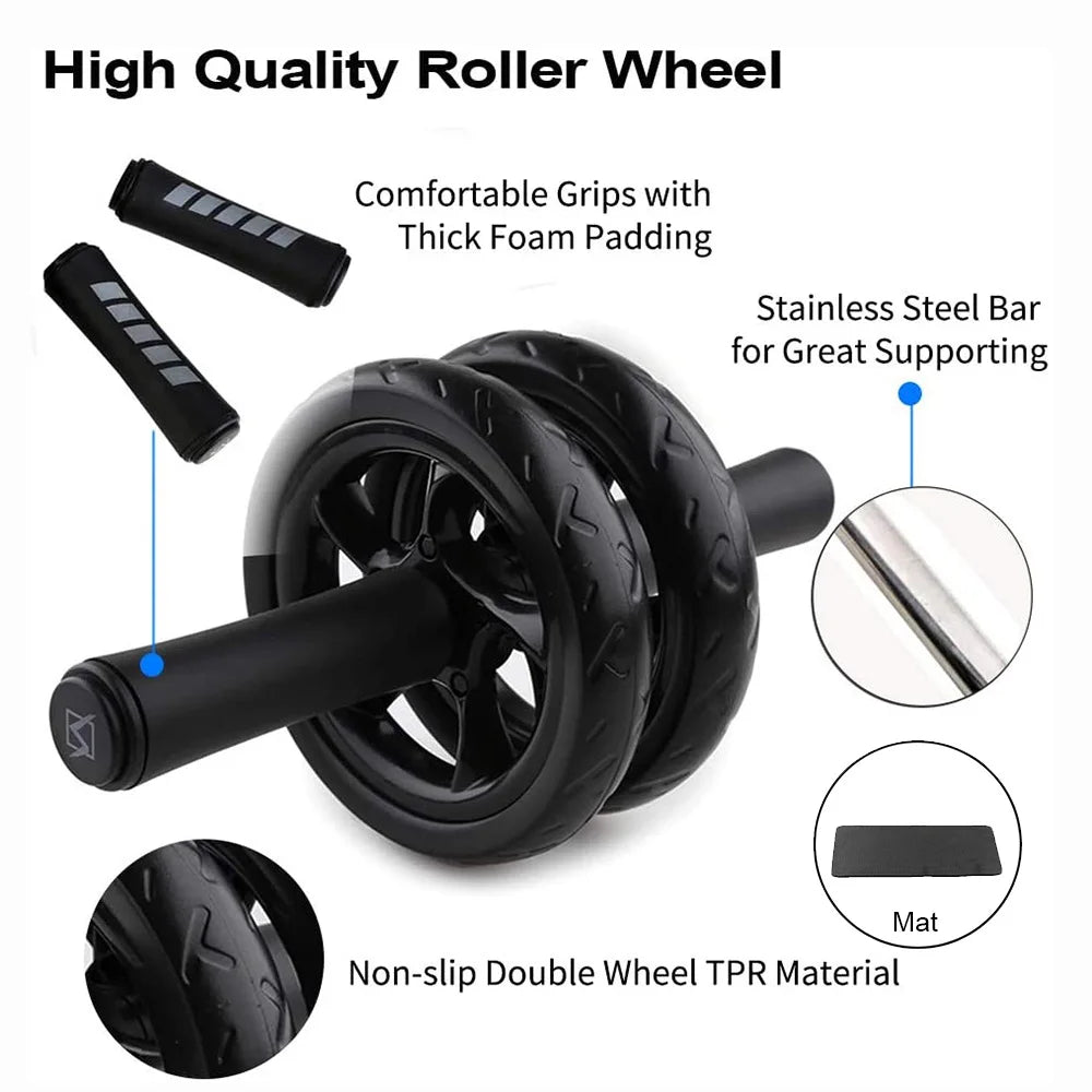 Non-slip AB Roller for Fitness Gym Exercise, Abdominal Wheel Roller trainning, 15CM