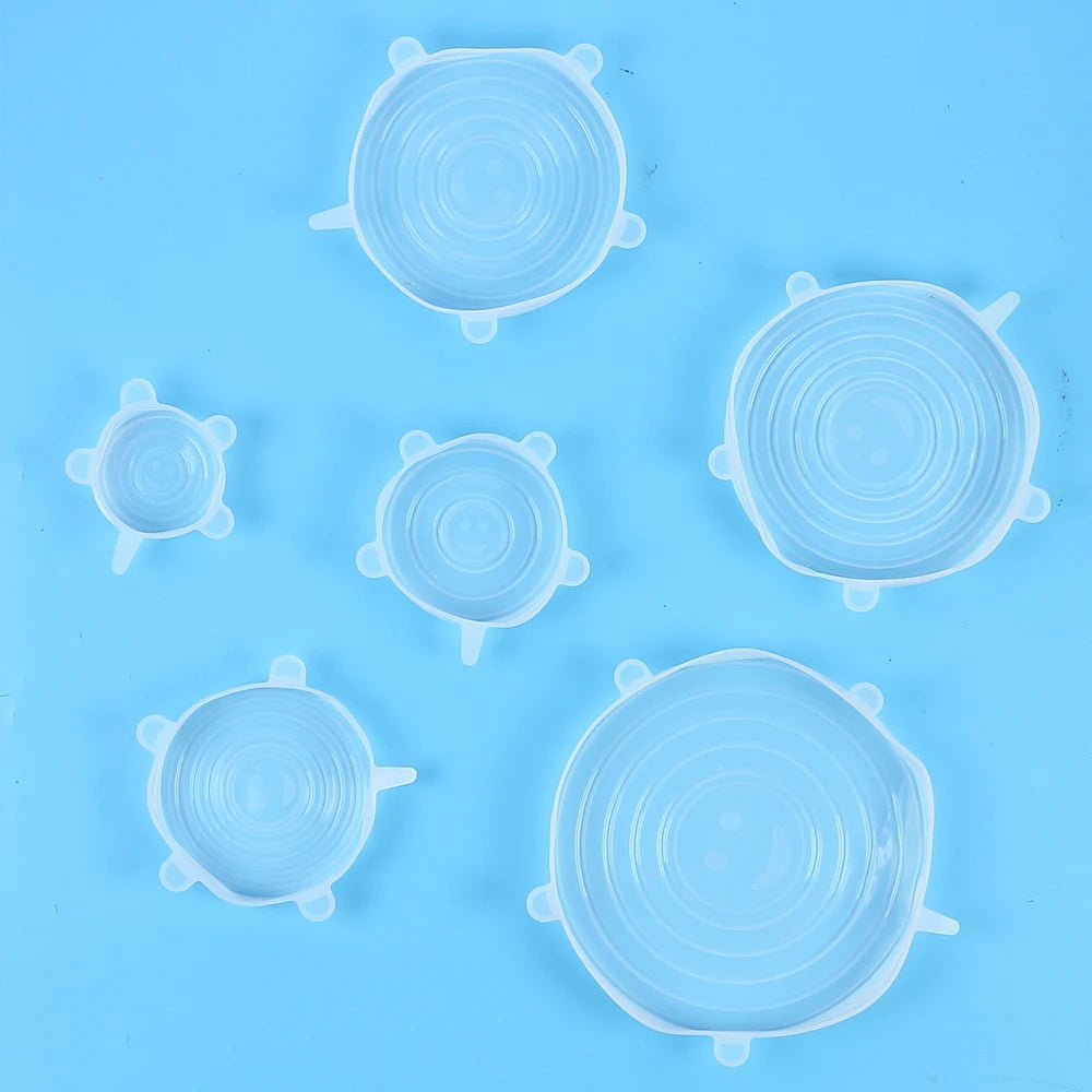 6Pcs Silicone Elastic Cover Universal Food Packaging
