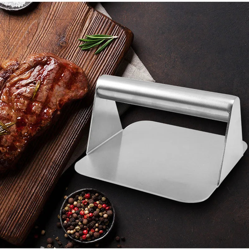 stainless steel hamburger meat press circular square burger meat press kitchen tool meat press plate 1PC