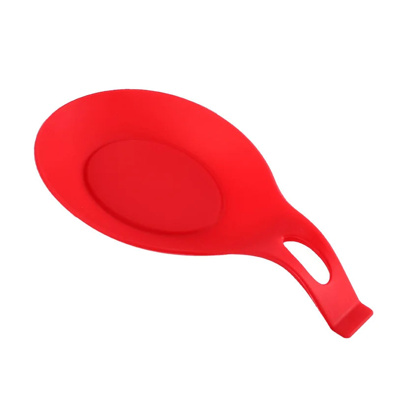 Silicone Spoon Rest Spatula Holder Heat Resistant Utensil Placemat Tray Kitchen Tools