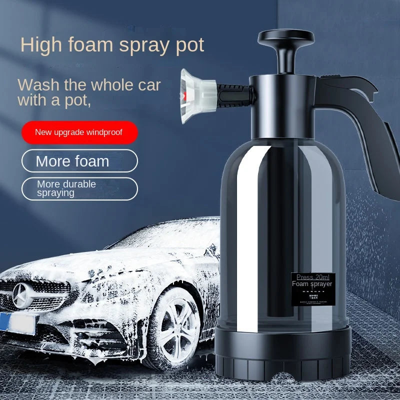 Hand Pump Foam Sprayer with 3 Types of Nozzle Hand Pneumatic Foam Cannon Snow Foam Car Wash Spray Bottle Car Window Cleaning