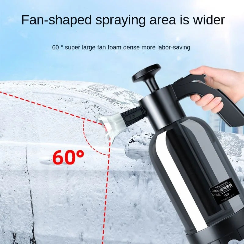 Hand Pump Foam Sprayer with 3 Types of Nozzle Hand Pneumatic Foam Cannon Snow Foam Car Wash Spray Bottle Car Window Cleaning