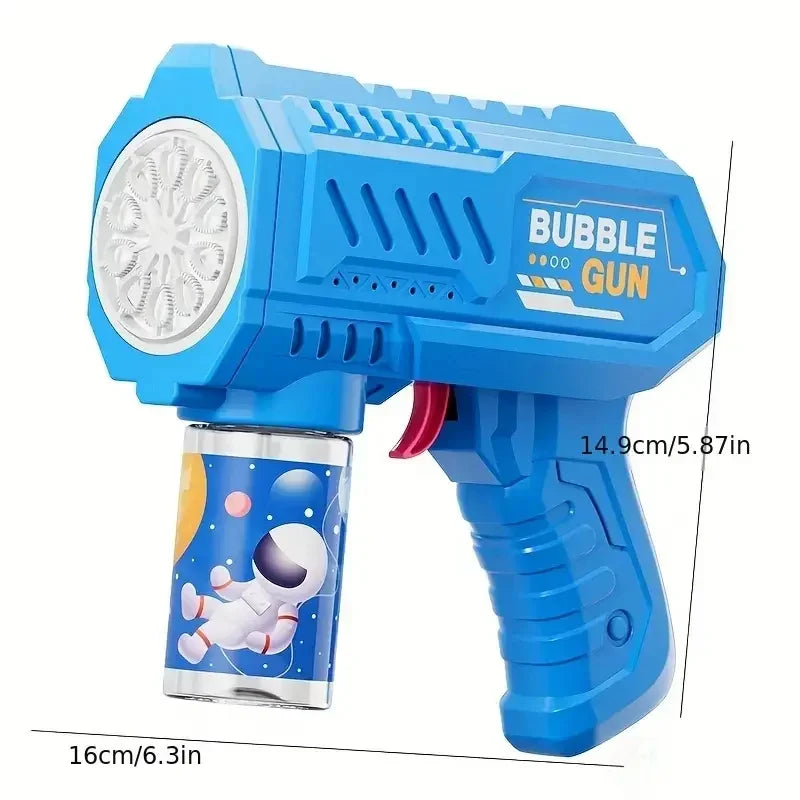 Kids 10 Holes Electric Bubble Gun Automatic Soap Blower With Light Summer Outdoor Party Games Bubbles Machine For Boys Girls