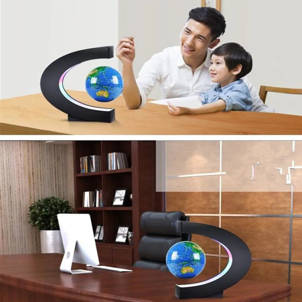 Levitating Lamp Magnetic Levitation Globe LED Rotating Globe Lights Bedside Lights Home Novelty Floating Lamp New Year Gifts