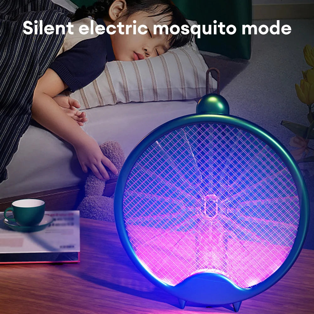 3000V Electric Mosquito Racket Mosquito Killer Lamp USB Rechargeable Foldable Mosquito Swatter Fly Swatter Repellent Lamp