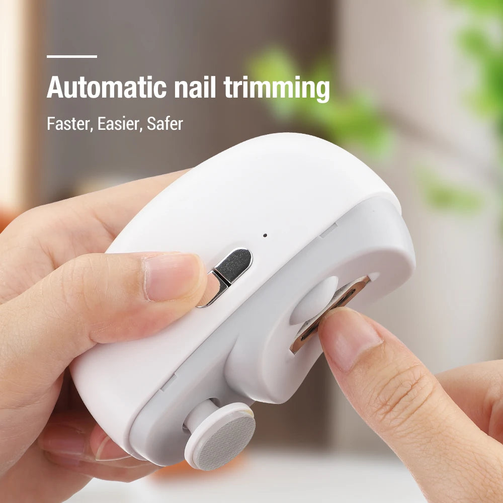 3in1 Electric Nail Clipper Automatic Nail Grinder for Children Adult Nail Polishing Trimmer USB Charging Mini Palm Manicure Tool