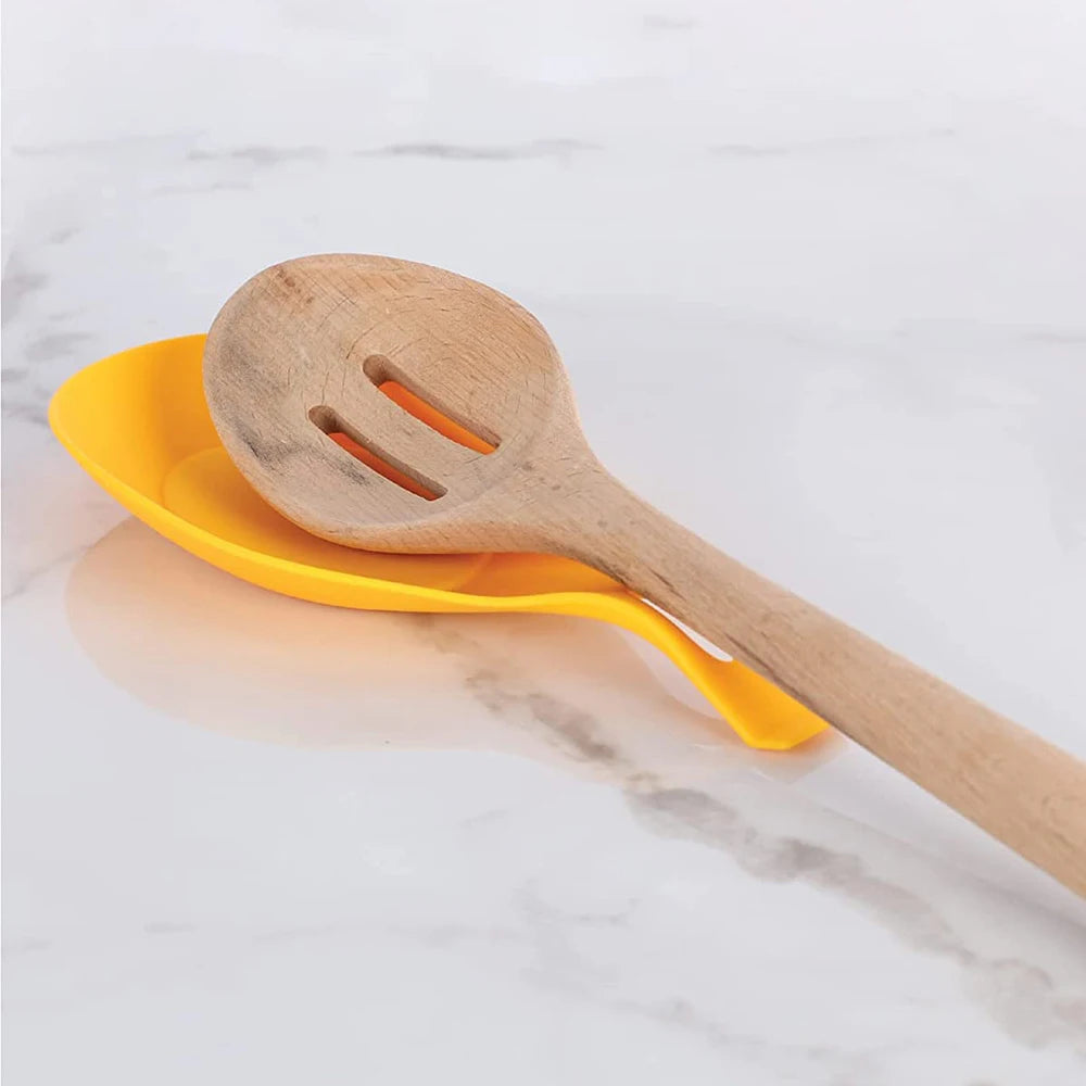 Silicone Spoon Rest Spatula Holder Heat Resistant Utensil Placemat Tray Kitchen Tools