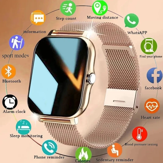 2024 Smartwatch Series 8 1.44 inch Voice Assistant BT Wireless Call Sports Fitness Smartwatch Men Women For Android iOS PK Galax