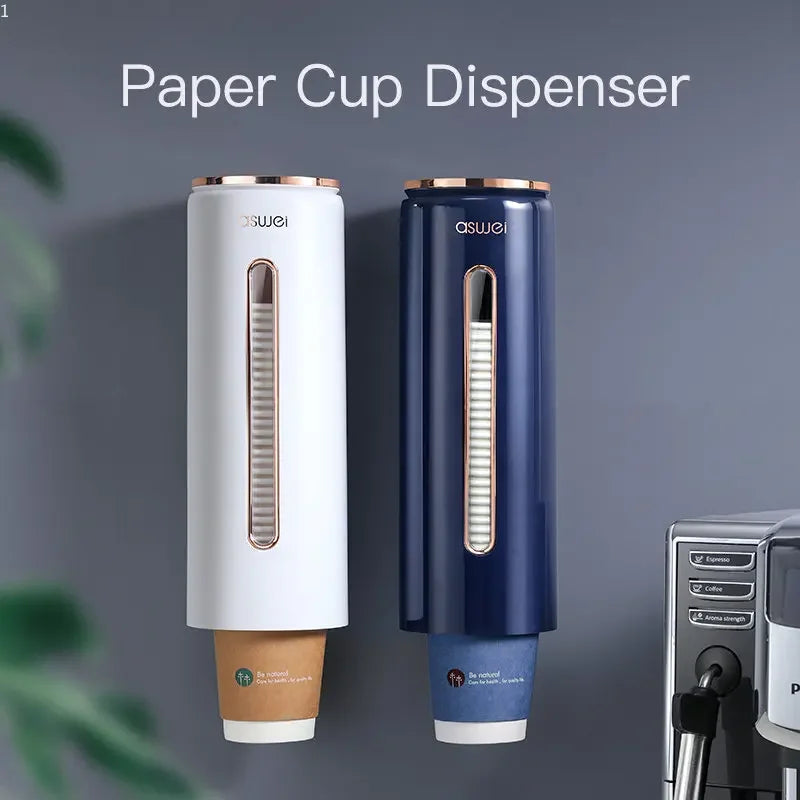 Disposable Paper Cup Dispenser Wall-mounted Plastic Water Dispenser Water Cup Holder Container Paper Cup Frame Home Organizer