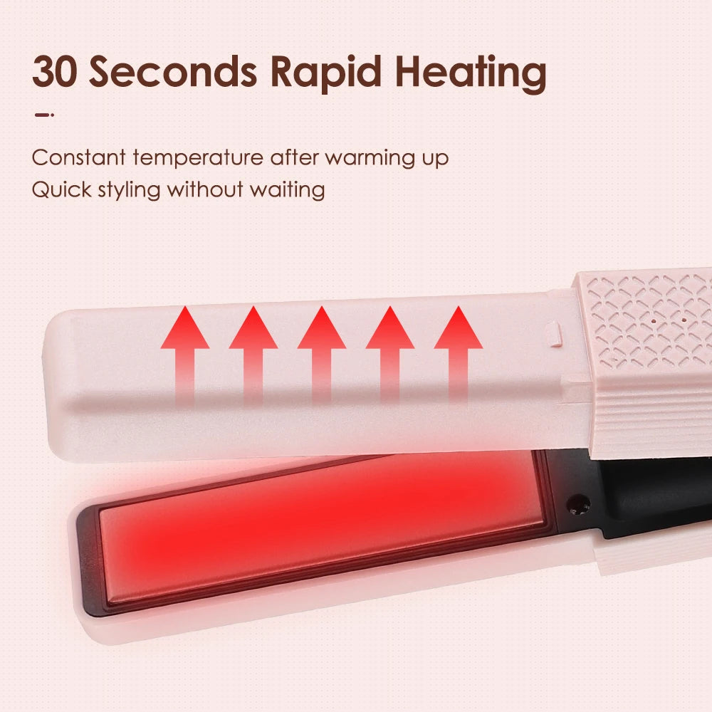 Wireless Hair Straightener Iron Dual-purpose Straight Splint Hair Ourmaline Ceramic Heating Plate Curling Hair Splint Bangs