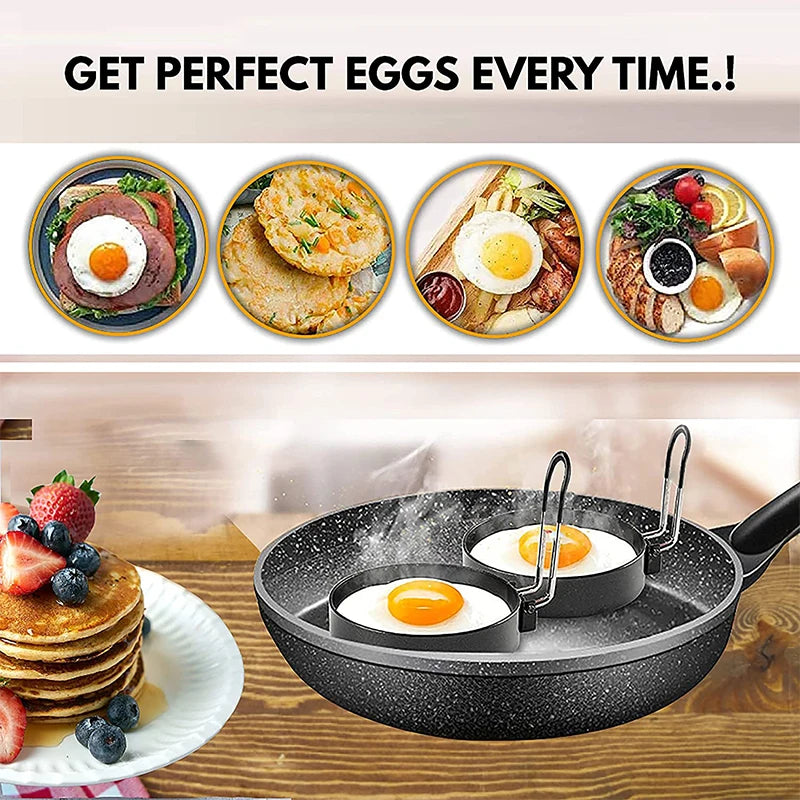 Professional Stainless Steel Egg Fried Ring Nonstick Round Pancake Mold