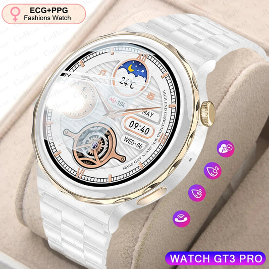 2024 New Fashion Women Smart Watch Heart Rate GPS Sport Fitness Watch Waterproof Voice Call AMOLED Smart Watch For Android IOS