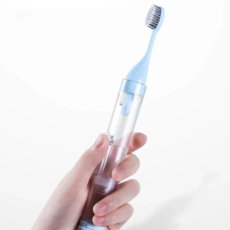 Portable Folding Toothbrush Travel Toothbrush Set Creative Tooth Clean Tools Can Hold Toothpaste