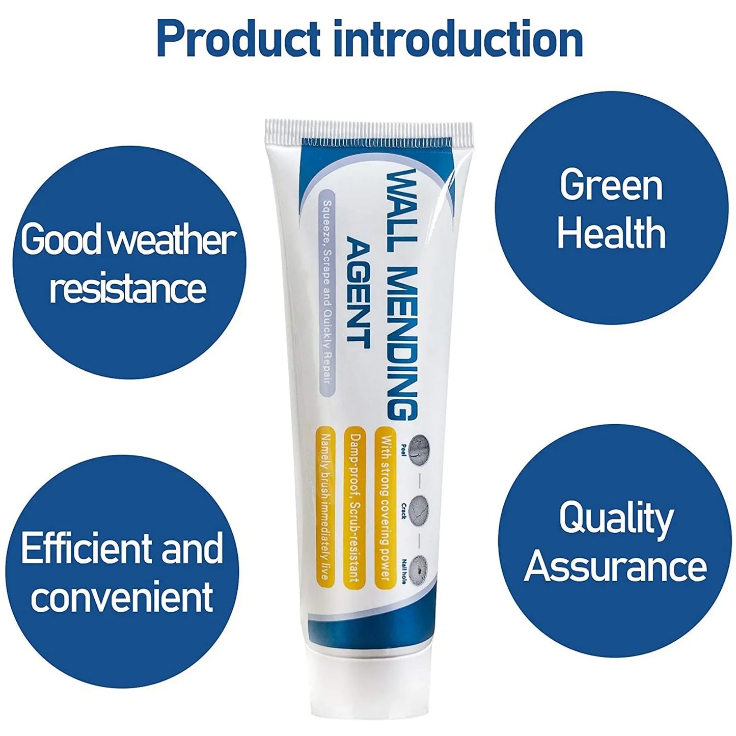 NEW Wall Mending Agent 100g Wall Repair Cream With Scraper Paint Valid Mouldproof Quick-Drying Patch Restore