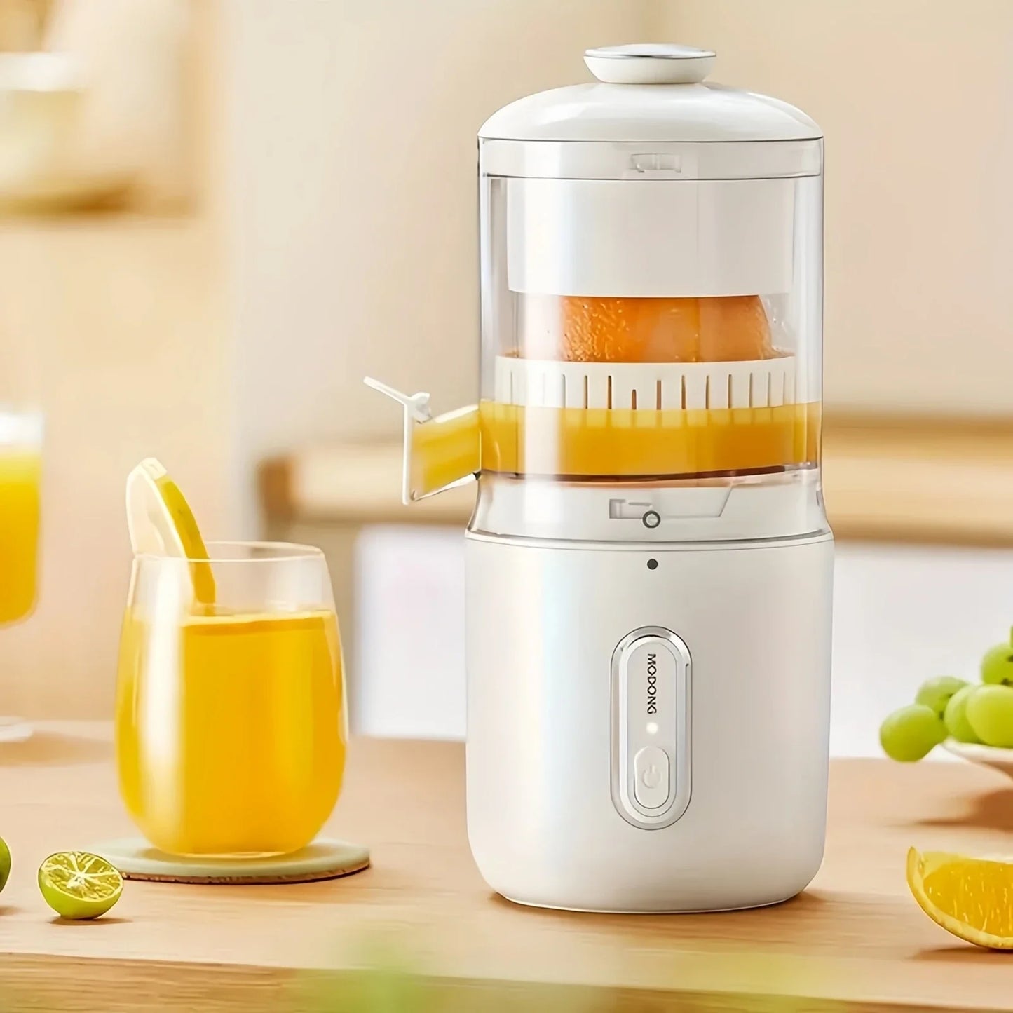 Wireless Electric Juicer Household Convenient Orange Squeezer Slow Juicer Machine USB Charge Juice Separator