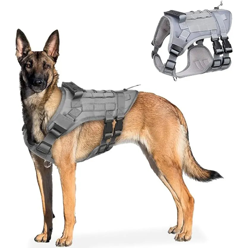 Tactical Dog Harness for Medium Large Dogs No Pull Adjustable Dog Vest for Training Hunting Walking Military Dog Harness