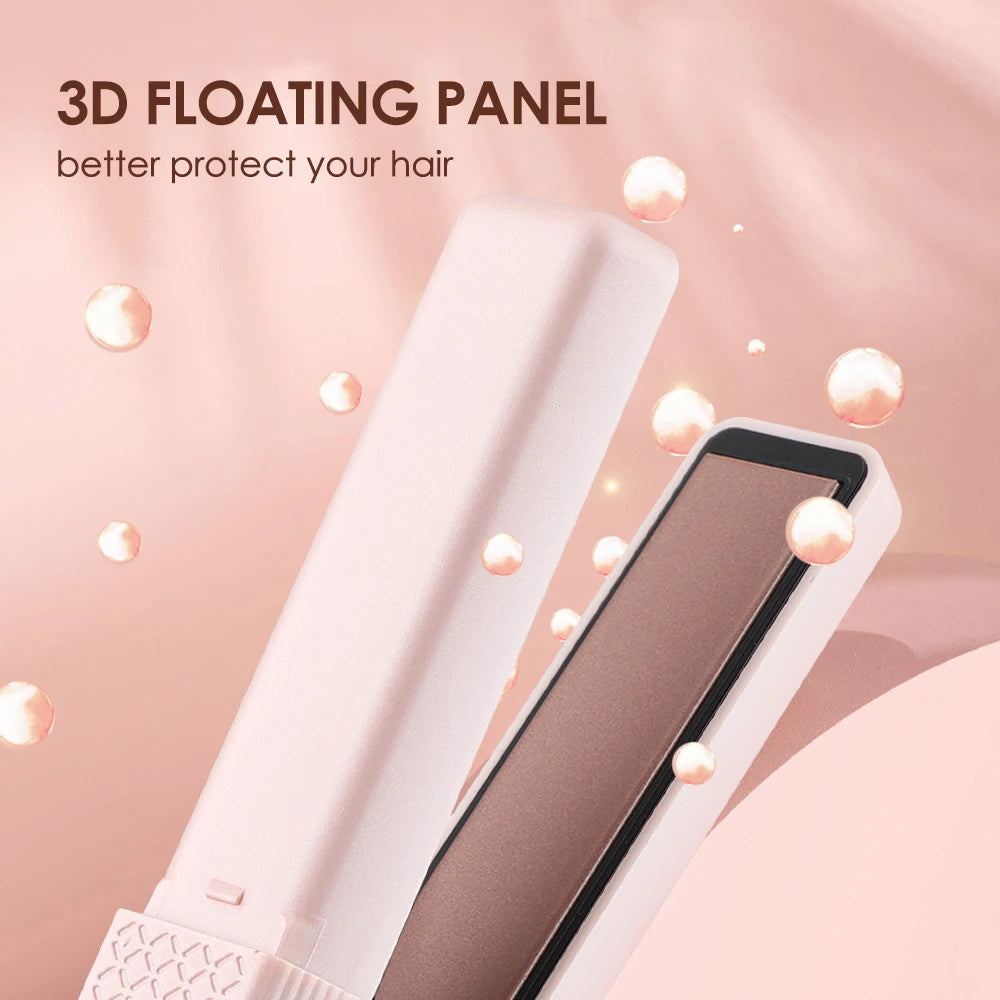 Wireless Hair Straightener Iron Dual-purpose Straight Splint Hair Ourmaline Ceramic Heating Plate Curling Hair Splint Bangs