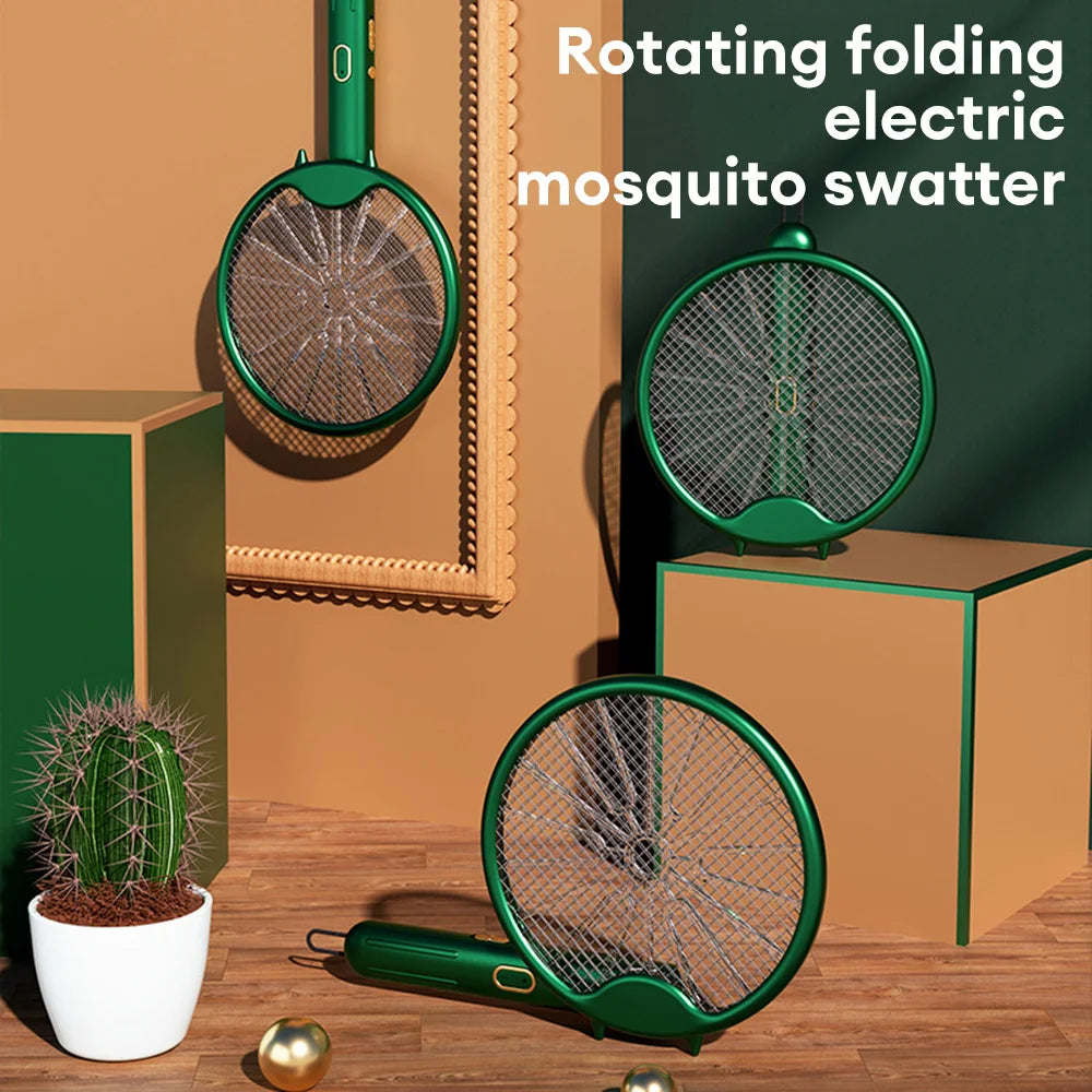 3000V Electric Mosquito Racket Mosquito Killer Lamp USB Rechargeable Foldable Mosquito Swatter Fly Swatter Repellent Lamp