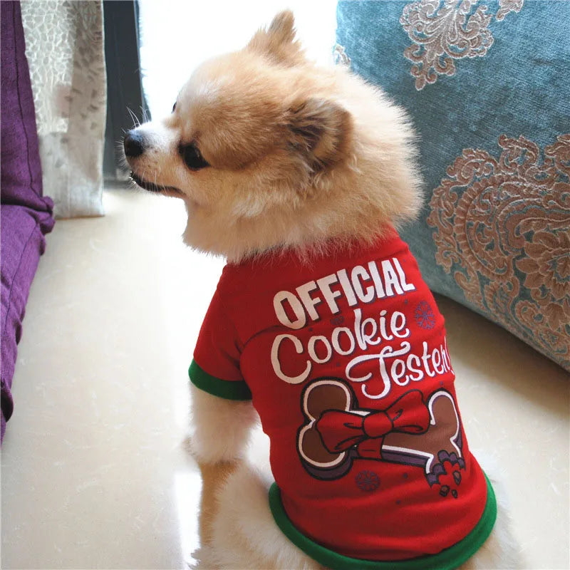 Christmas Dog Clothes New Year Pets Dogs Clothing For Small Medium Dogs Costume Chihuahua Pet Shirt Warm Dog Clothing Yorkshire