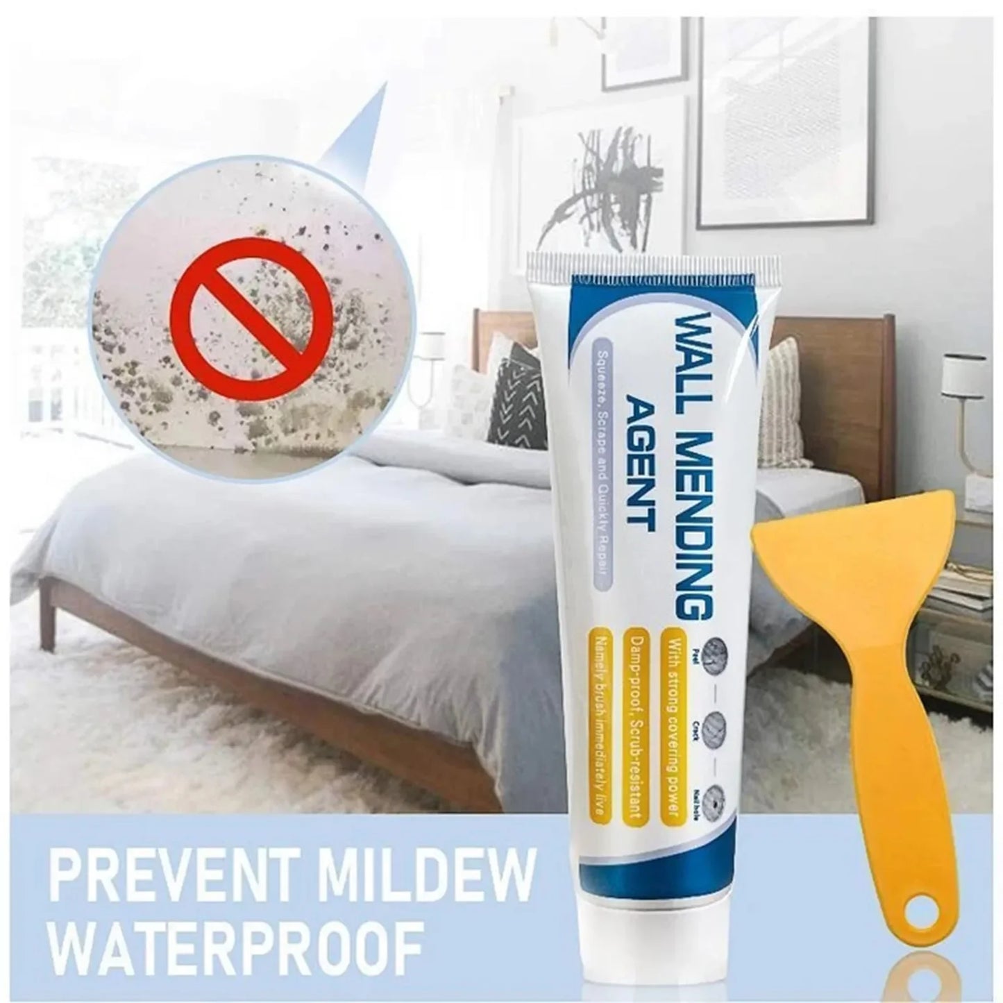 NEW Wall Mending Agent 100g Wall Repair Cream With Scraper Paint Valid Mouldproof Quick-Drying Patch Restore