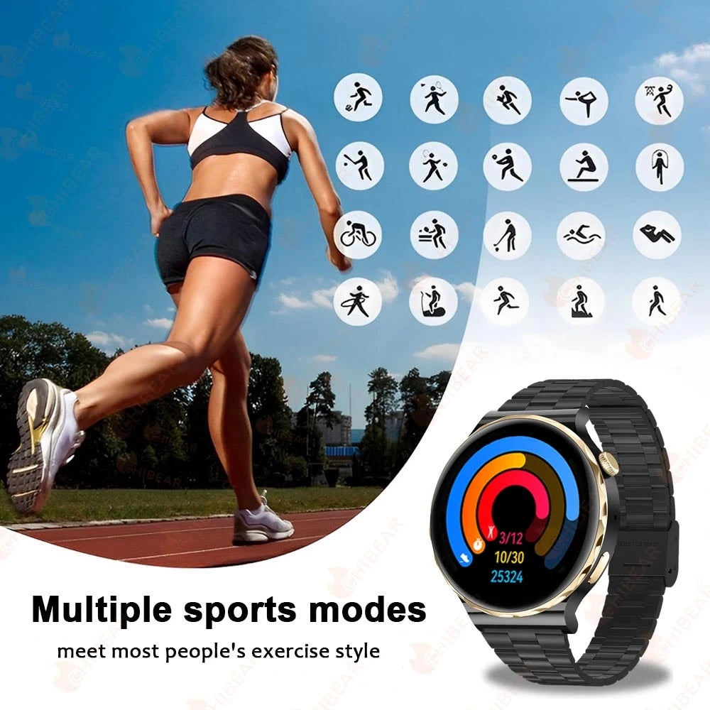 2024 New Fashion Women Smart Watch Heart Rate GPS Sport Fitness Watch Waterproof Voice Call AMOLED Smart Watch For Android IOS