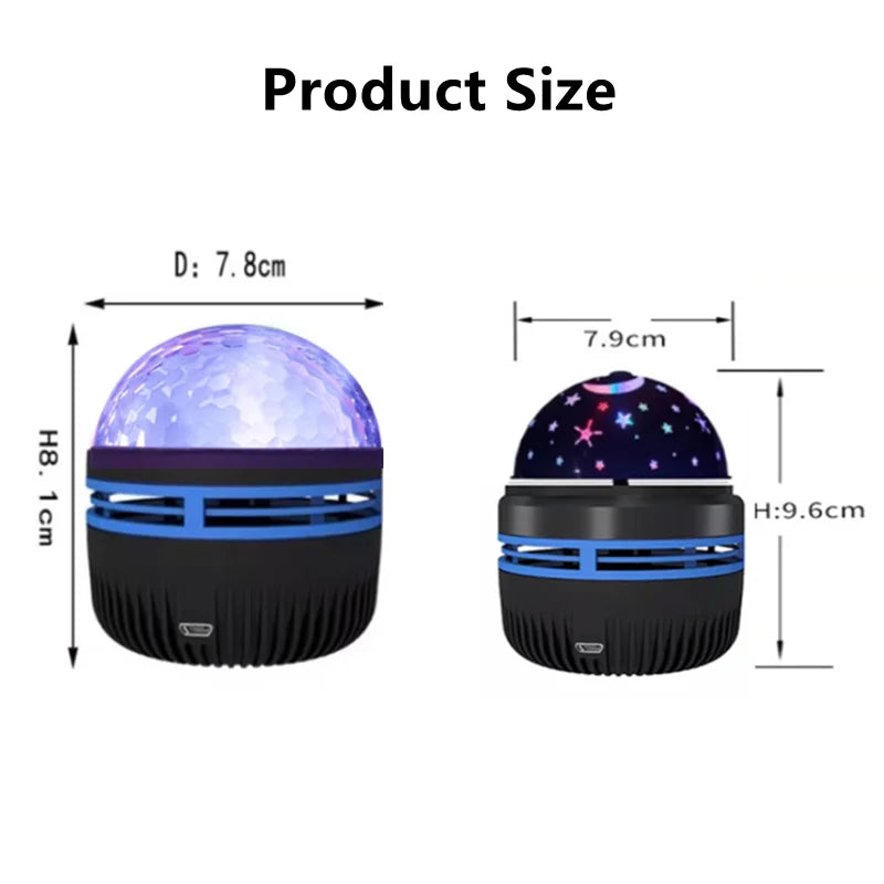 LED Starry Galaxy Projector Night Light Rotating Star Moon Lamp Bedroom Aurora Projector Light Atmosphere Decor Lamps Gift Light