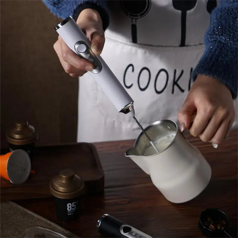 Wireless Electric Milk Frother Whisk Egg Beater USB Rechargeable Handheld Coffee Blender Milk Shaker Mixer Foamer Food Blender