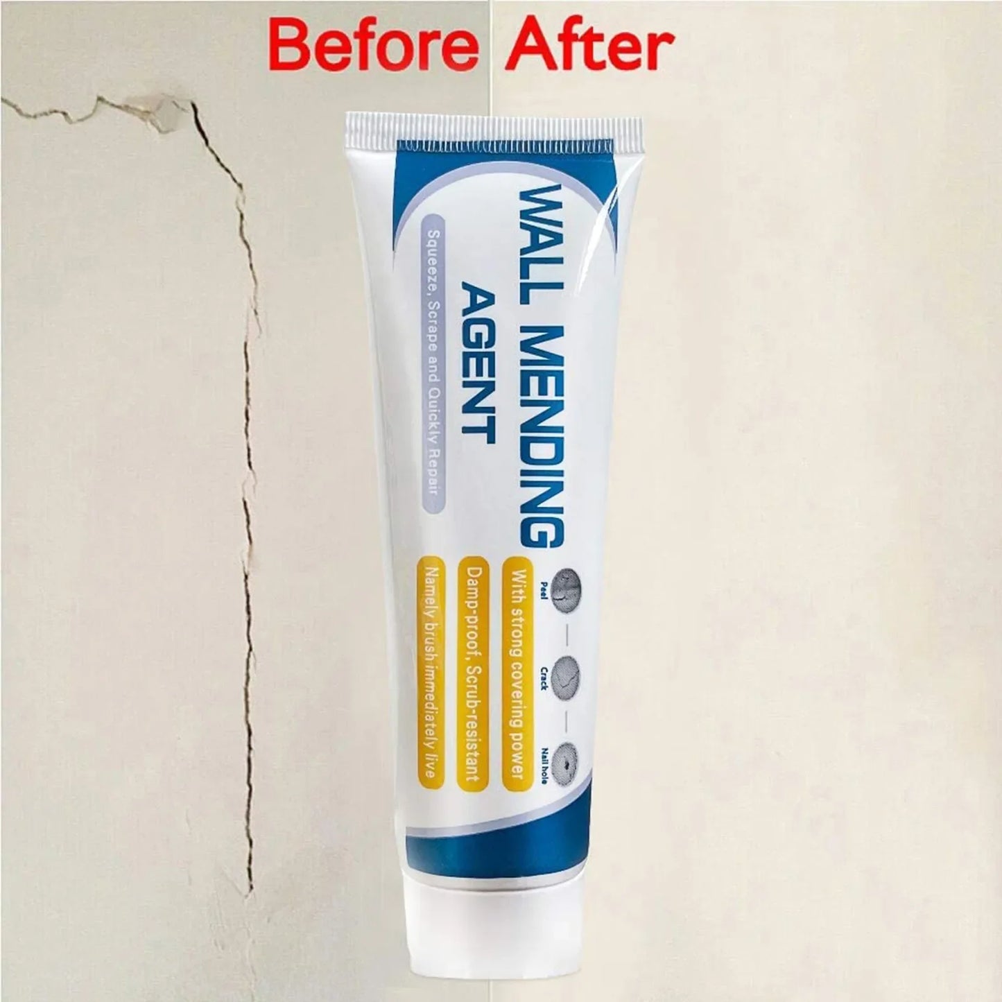 NEW Wall Mending Agent 100g Wall Repair Cream With Scraper Paint Valid Mouldproof Quick-Drying Patch Restore