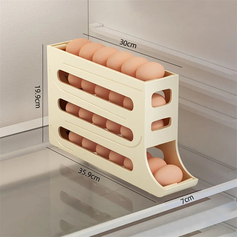 Refrigerator Egg Storage Box Rolling Kitchen