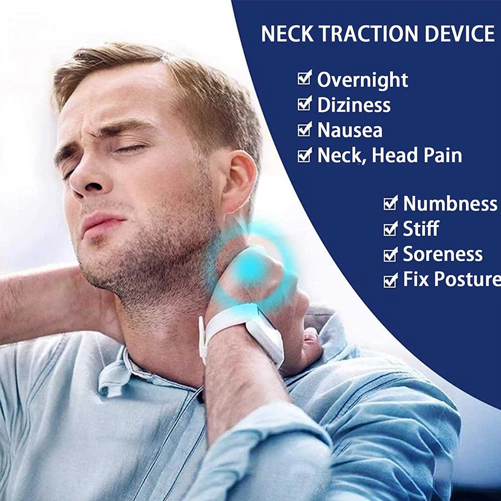 Cervical Neck Traction Device,Relief for Chronic Neck & Shoulder Alignment Pain,Inflatable Neck Stretcher Collar for Home Relief