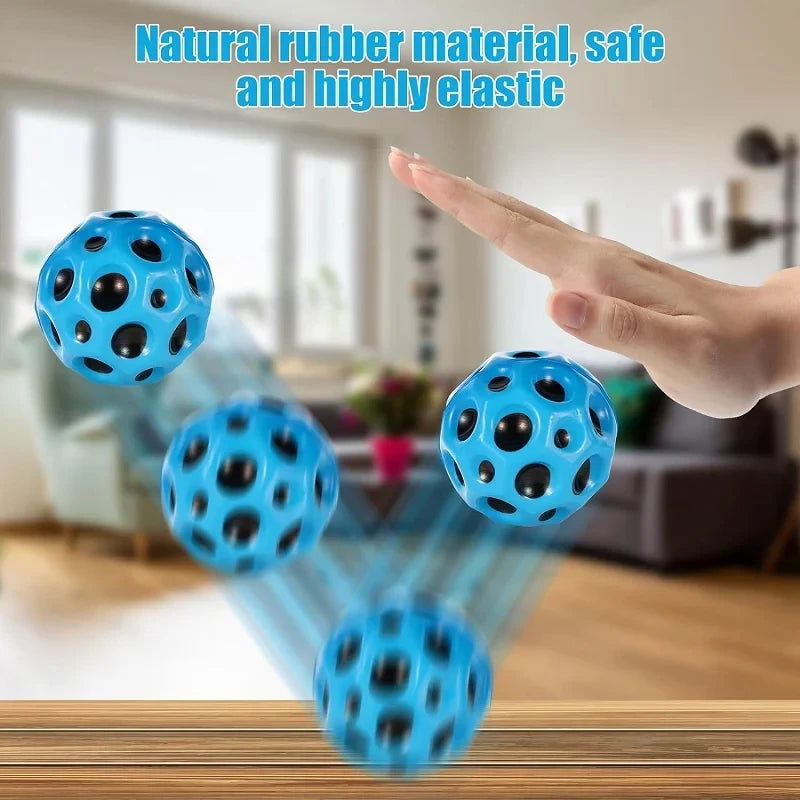 Useful Hole Ball Kids Indoor Outdoor Games Sport Toys PU Anti Gravity Stress Rubber Bounce Ball 66mm Extreme High Bouncing Ball