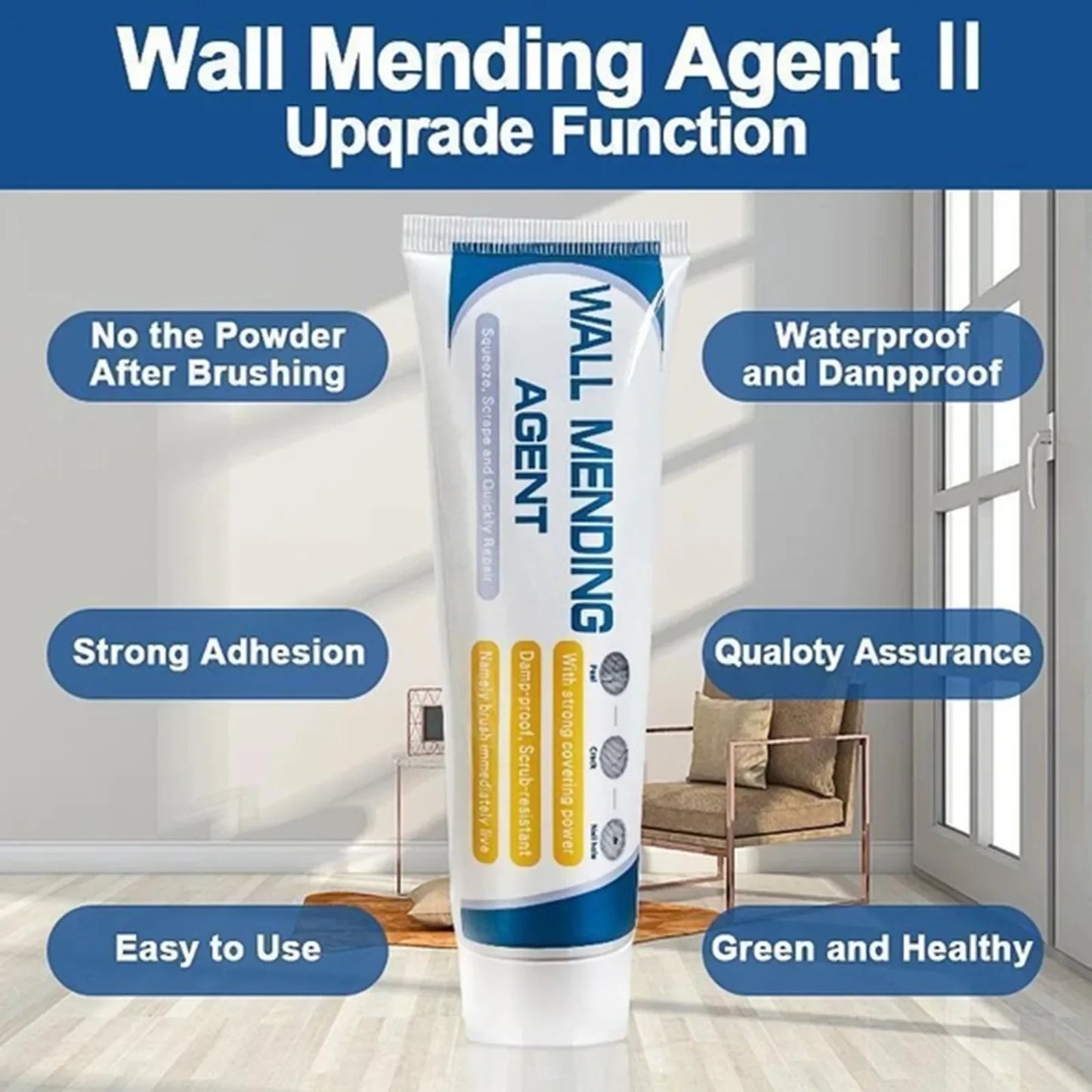 NEW Wall Mending Agent 100g Wall Repair Cream With Scraper Paint Valid Mouldproof Quick-Drying Patch Restore